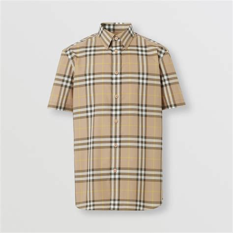 camicia maniche corte burberry